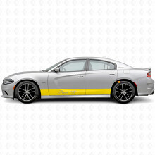 Straight Stripes & Custom Text Side Vinyl Decal Sticker for Dodge Charger 2015-2026_5