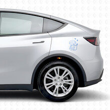 Charging Robot Side Vinyl Decal Sticker for Tesla Model Y_2