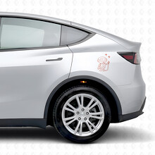 Charging Robot Side Vinyl Decal Sticker for Tesla Model Y_4