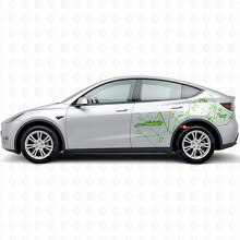 Future In Motion Triangle Style Side Vinyl Decal Sticker for Tesla Model Y_3