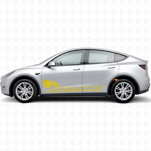 Powered by Change Side Door Vinyl Decal Sticker for Tesla Model Y_5