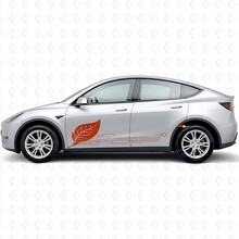 Green Energy Circuit Style Side Door Vinyl Decal Sticker for Tesla Model Y_4