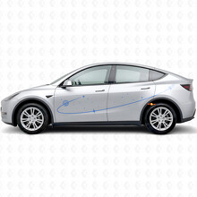 Space Route Side Vinyl Decal Sticker for Tesla Model Y_2