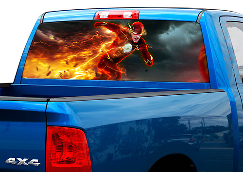 Flash DC Comics Rear Window Vinyl Decal for Pick-up Trucks SUVs