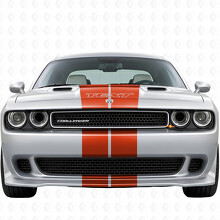 Dual Stripes with Custom Text Full Kit Vinyl Decal Sticker for Dodge Challenger 2008-2014_4