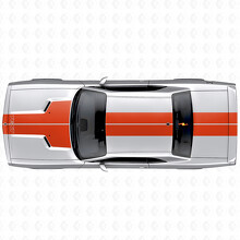 Dual Stripes with Custom Text Full Kit Vinyl Decal Sticker for Dodge Challenger 2008-2014_5