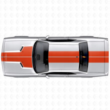 Dual Outline Stripes & Custom Text Full Kit Vinyl Decal Sticker for Dodge Challenger 2008-2014_5
