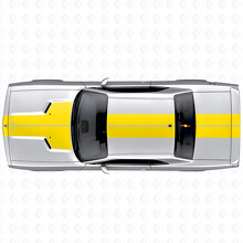 Dual Custom Stripes Hood Roof Trunk Vinyl Decal Sticker for Dodge Challenger 2008-2014_5