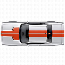 Dual Outline Stripes Hood Roof Trunk Vinyl Decal Sticker for Dodge Challenger 2008-2014_4