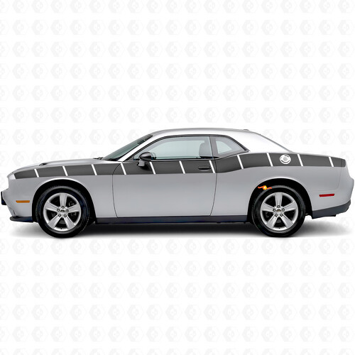 Strobe Style Stripes Side Vinyl Decal Sticker for Dodge Challenger
