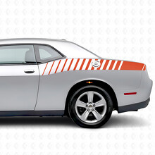 Strobe Stripes Rear Side Vinyl Decal Sticker for Dodge Challenger_4