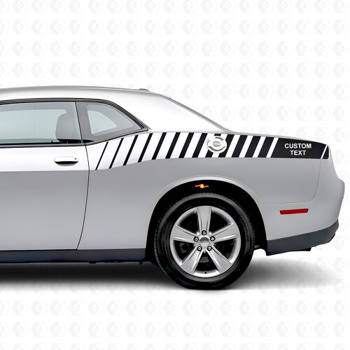 Custom Strobe Stripes Bedside Vinyl Decal Sticker for Dodge Challenger