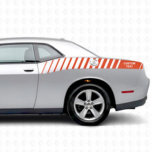 Custom Strobe Stripes Bedside Vinyl Decal Sticker for Dodge Challenger_4