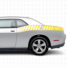 Custom Strobe Stripes Bedside Vinyl Decal Sticker for Dodge Challenger_5