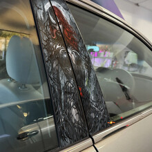Black Widow Venom Style Door Pillar Vinyl Decal Sticker_2