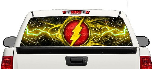 Flash Logo Lightning DC Comics Rear Window Vinyl Decal Sticker