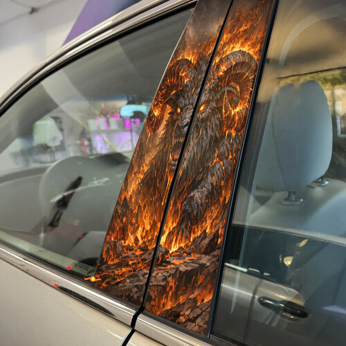 Hell Ram Door Pillar Vinyl Decal Sticker_1