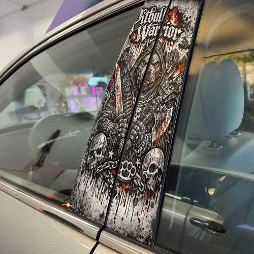 Pitbull Warrior Door Pillar Vinyl Decal Sticker
