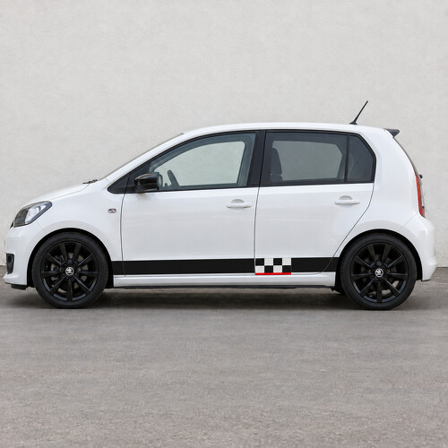 Checker Window Rail Side Vinyl Decal Sticker for Skoda Citigo