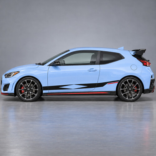 Diamond Kick Side Vinyl Decal Sticker for Hyundai Veloster N_1