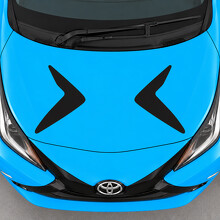 Opposed Boomerangs Hood Vinyl Decal Sticker for Toyota Aygo AB40 2014-2018 Pre-Facelift_2