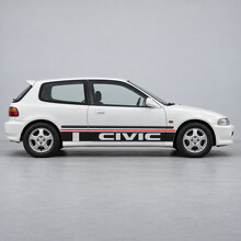 Wide Type Notch CIVIC Side Vinyl Decal Sticker for Honda Civic EG Hatchback 1991-1995_2