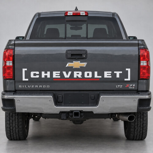 Bracket Type 1500 Tailgate Vinyl Decal Sticker for Chevrolet Silverado 2018_1