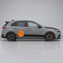 Cut Disc Trackband Side Vinyl Decal Sticker for Hyundai i30 N PD Hatchback 2017-2020_2