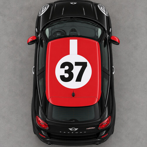 Rally Disc 37 Roof Vinyl Decal Sticker for MINI Paceman R61 2013-2016_1