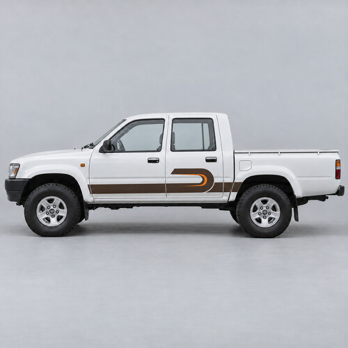 Return Ribbon Double Cab Pre-Facelift Side Vinyl Decal Sticker for Toyota Hilux 1997-2001_1