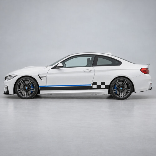 Checker Bridge F82 Coupe Pre-Facelift Side Vinyl Decal Sticker for BMW M4 2015-2017_1