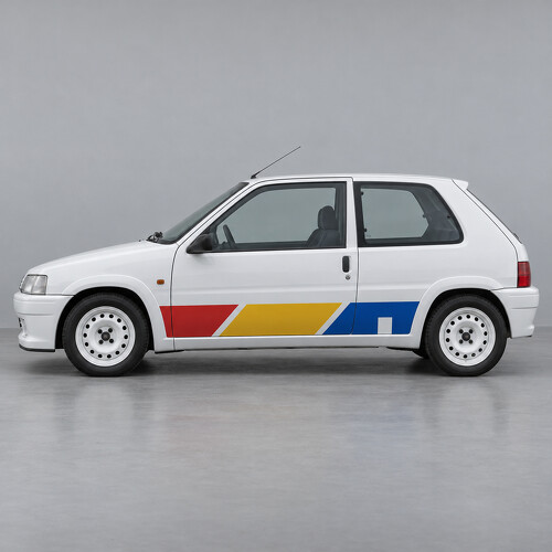 Rallye Three Panels S1 Side Vinyl Decal Sticker for Peugeot 106 1993-1996_1