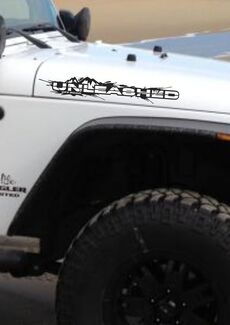 Pair of Wrangler Decal set Jeep stickers hood fender TJ JK CJ YJ rubicon