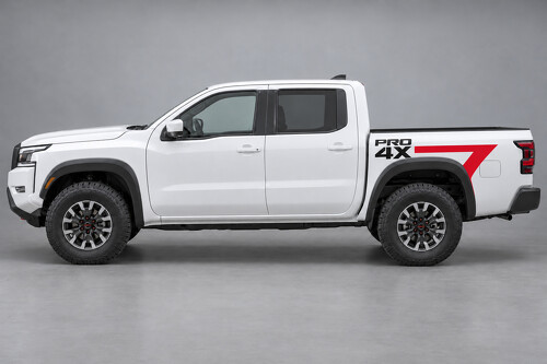 Stacked PRO-4X Crew Cab Short Bed Bedside Vinyl Decal Sticker for Nissan Frontier 2024_1