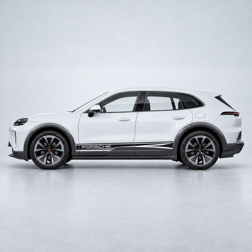 Accent Stripes Rocker Panel Vinyl Decal Sticker for Porsche Cayenne Electric