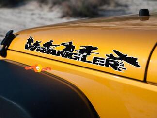 Pair of Wrangler Decal set Jeep stickers hood fender graphic TJ JK CJ YJ rubicon