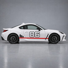 Open Number Rear Bars ZN8 Premium Side Vinyl Decal Sticker for Toyota GR86 2024_2
