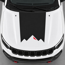 Ridge Cut Hood Vinyl Decal Sticker for Jeep Compass III (J4U) 2025-present_2