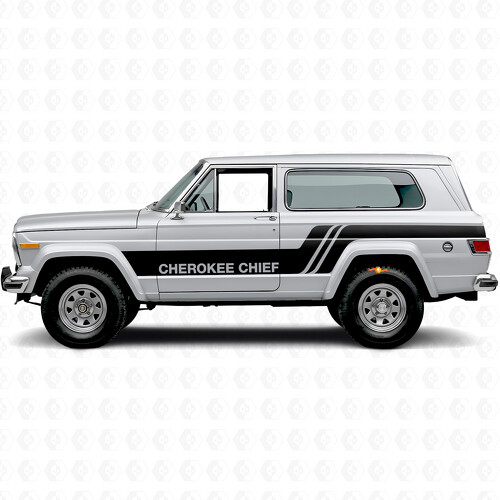 Cherokee Chief Stripes Side Vinyl Decal Sticker for Jeep Cherokee 1981-83