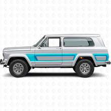 Retro Style Stripes Side Vinyl Decal Sticker for Jeep Cherokee 1981-83_2