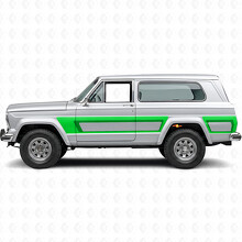Retro Style Stripes Side Vinyl Decal Sticker for Jeep Cherokee 1981-83_3