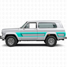 Retro Style Stripes Side Vinyl Decal Sticker for Jeep Cherokee 1981-83_5