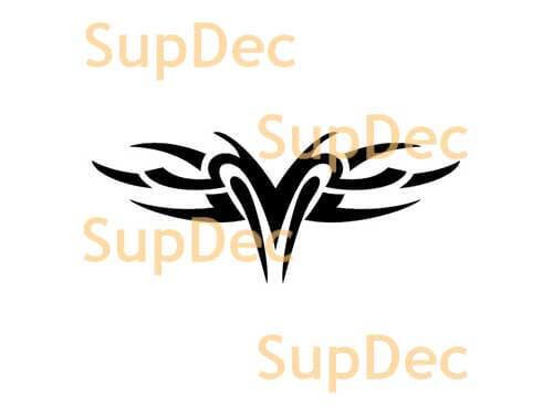 Horn Flame Crest Vinyl Decal For Cars 