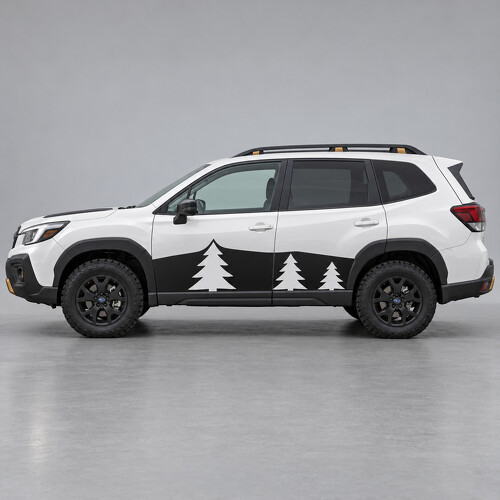 Three Pine Window Side Vinyl Decal Sticker for Subaru Forester 2024