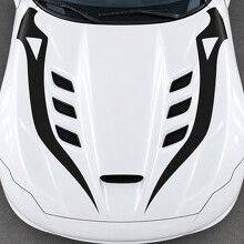 Open Fang ACR Hood Vinyl Decal Sticker for Dodge Viper 2016_2