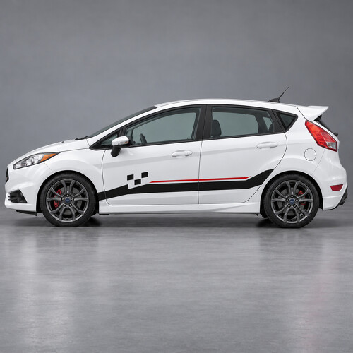 Stage Step Checker ST Side Vinyl Decal Sticker for Ford Fiesta 2019_1