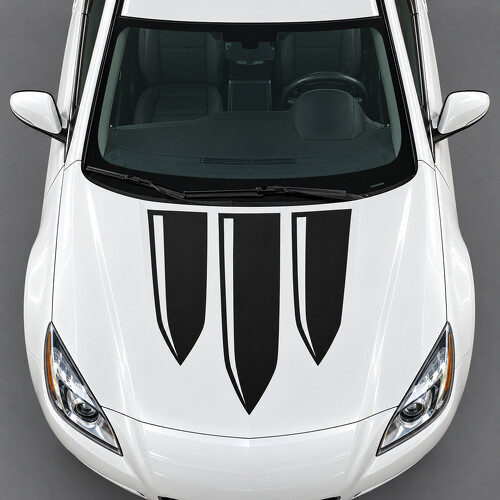 Three Shield Blades Hood Vinyl Decal Sticker for Buick Regal GS 2012-2013_1