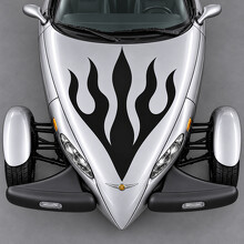 Five Flame Fan Hood Vinyl Decal Sticker for Chrysler Prowler 2001-2002_2
