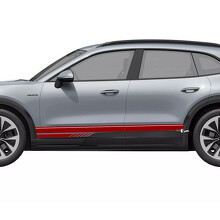 Rally Style Accent Stripes Rocker Panel Vinyl Decal Sticker for Porsche Cayenne Electric_3