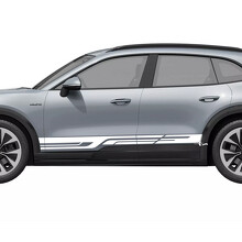 Geometric Style Stripes Rocker Panel Vinyl Decal Sticker for Porsche Cayenne Electric_3